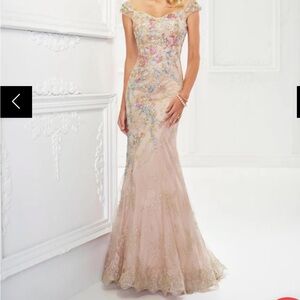 Montage by Mon Cheri Pastel Floral Gown